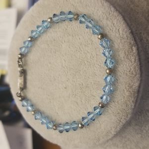 $5 ITEM. Dauplaise baby blue and silver beaded bracelet. MUST BUNDLE